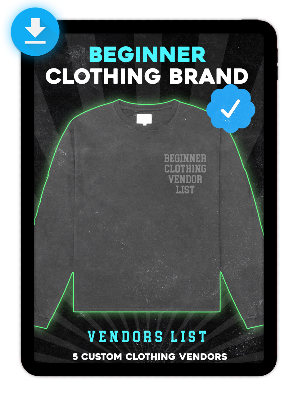 BEGINNER CLOTHING BRAND VENDOR LIST