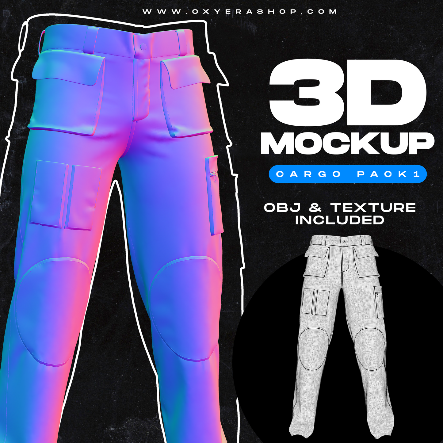 3D CARGO PANTS MOCKUP PACK