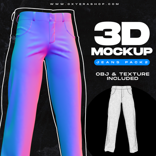 3D STRAIGHT JEANS MOCKUP PACK