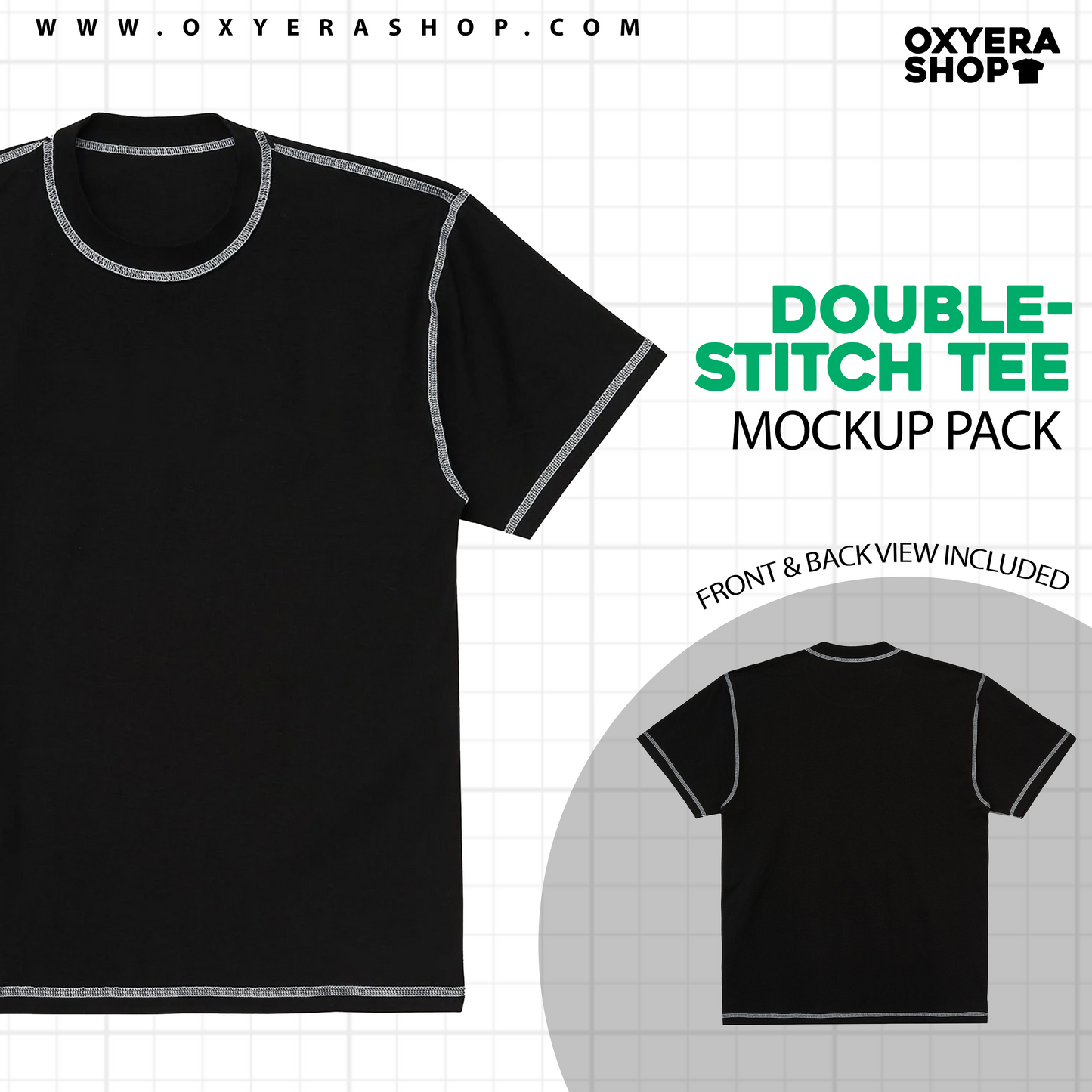 DOUBLE-STITCH TEE MOCKUP PACK
